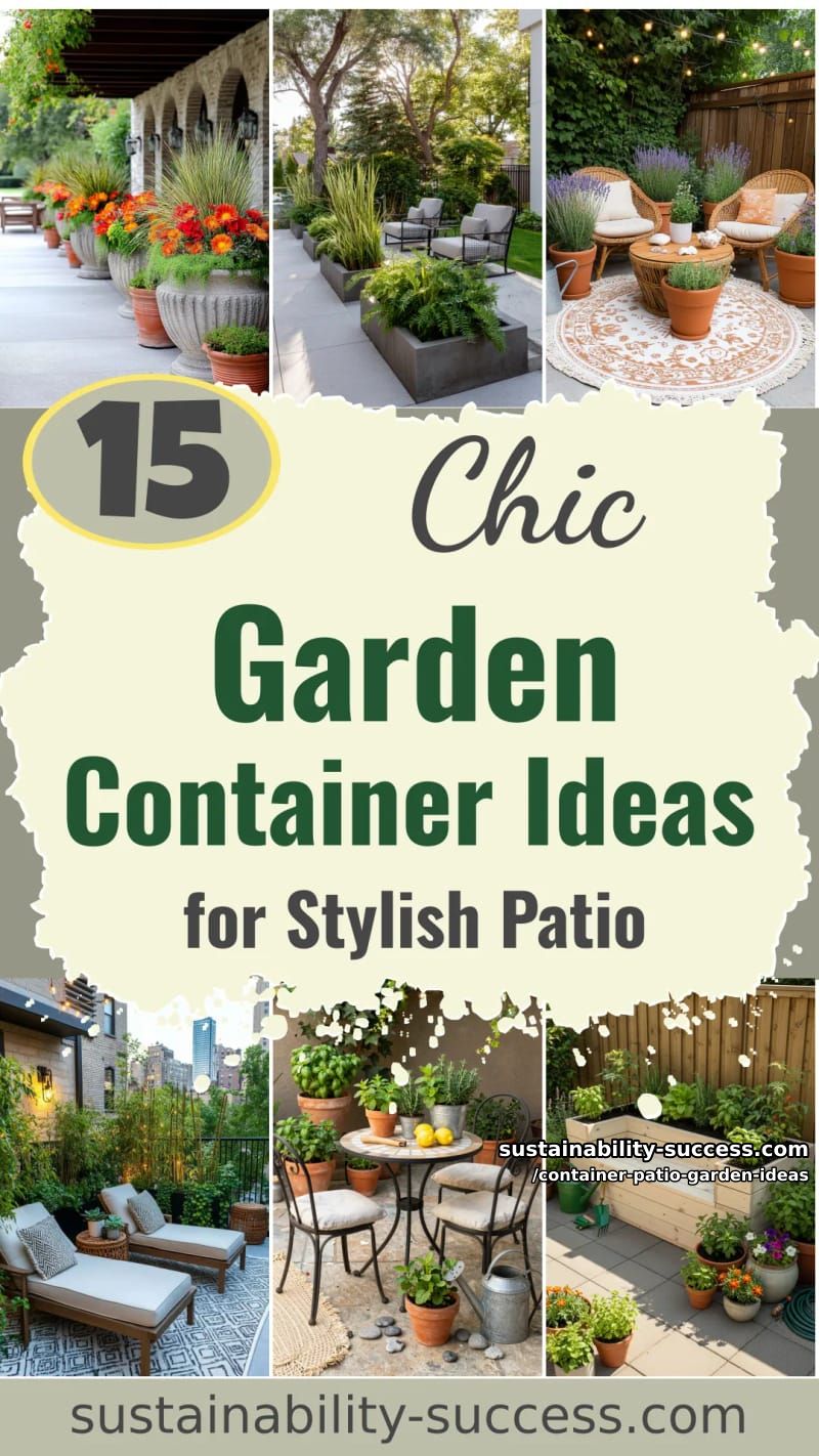 15 Garden Container Ideas for a Stylish Patio 56 Container Patio Garden Ideas - Collage 55