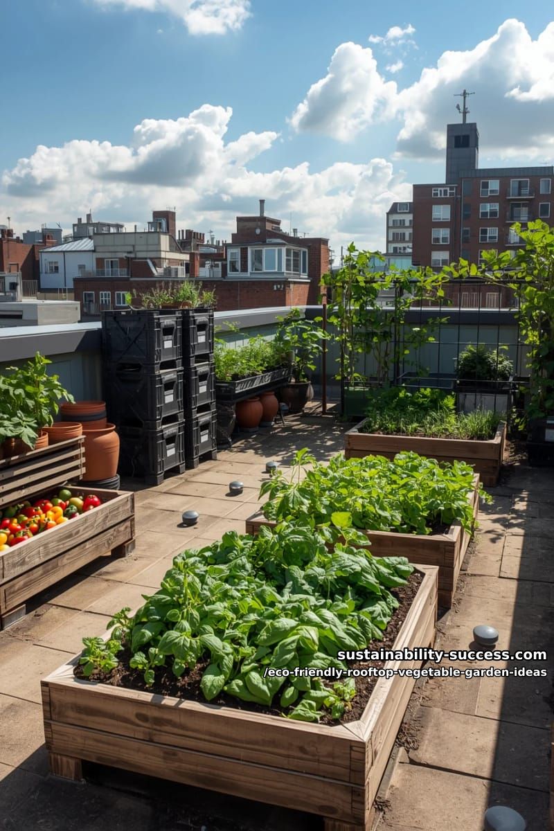 diy composting corner using stacked crates and worm bins for organic fertilizer 1