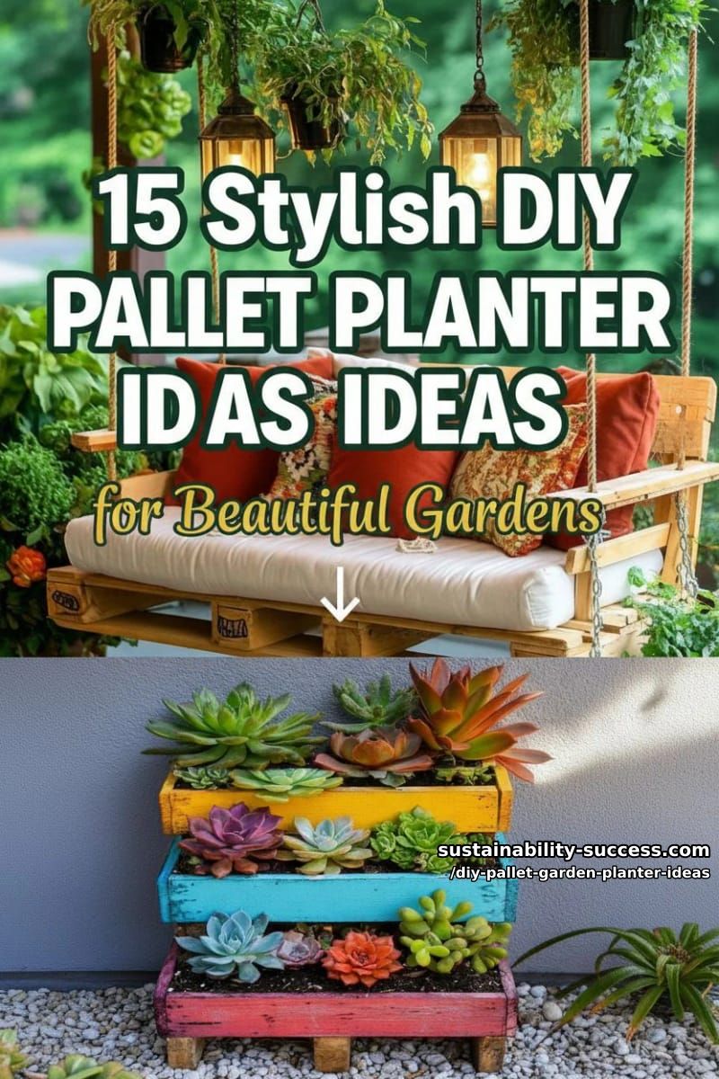 15 Stylish DIY Pallet Planters for Beautiful Outdoor Spaces 43 DIY Pallet Garden Planter Ideas - Collage 42