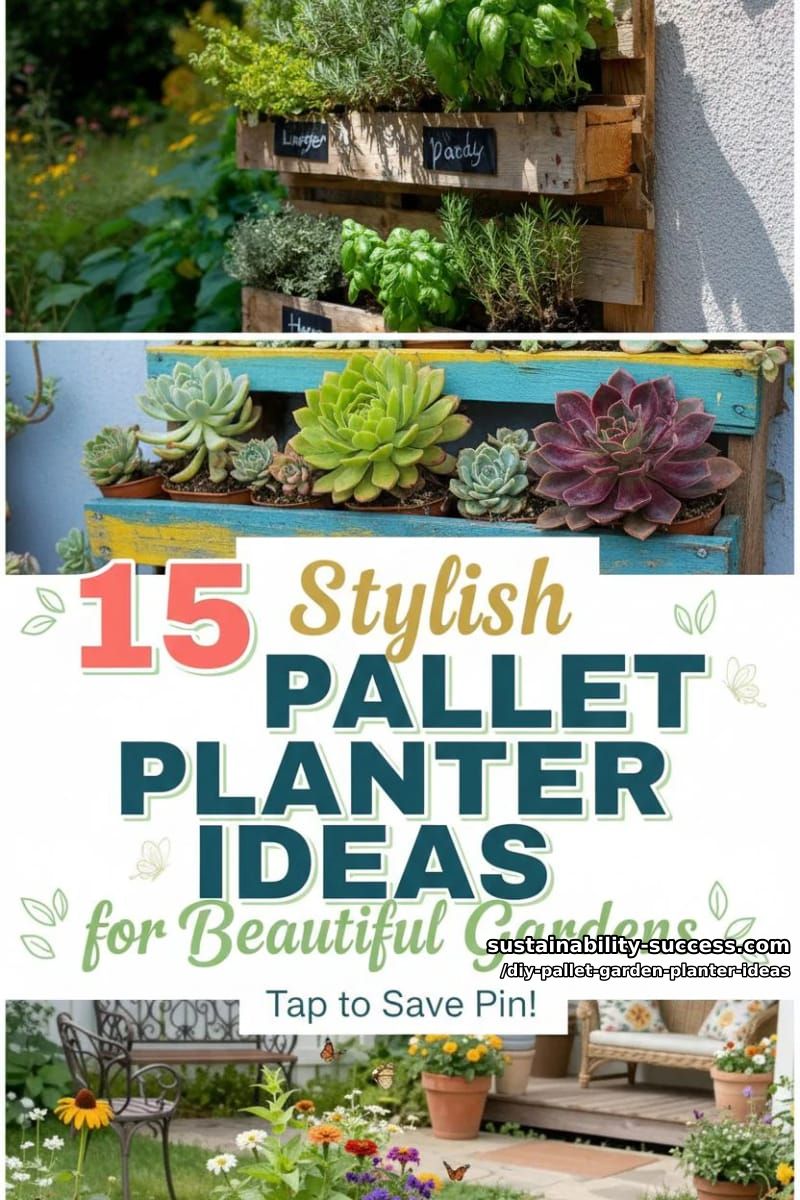 15 Stylish DIY Pallet Planters for Beautiful Outdoor Spaces 44 DIY Pallet Garden Planter Ideas - Collage 43