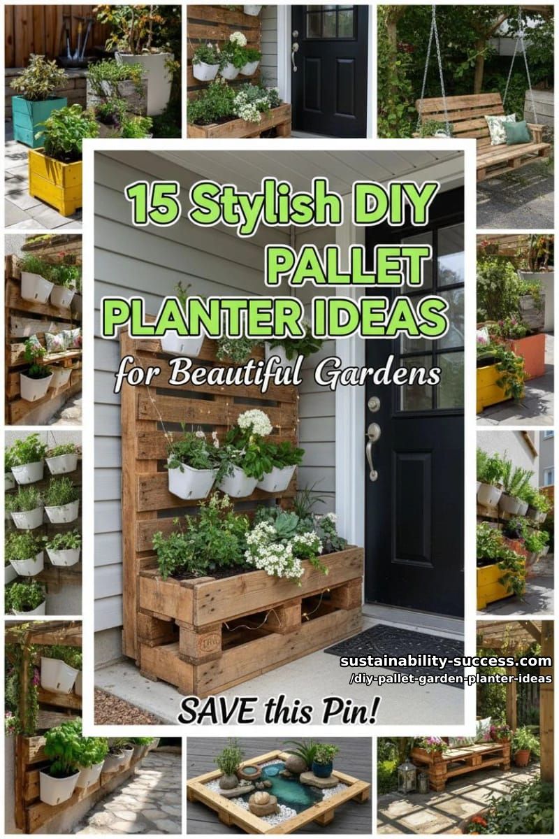 15 Stylish DIY Pallet Planters for Beautiful Outdoor Spaces 45 DIY Pallet Garden Planter Ideas - Collage 44