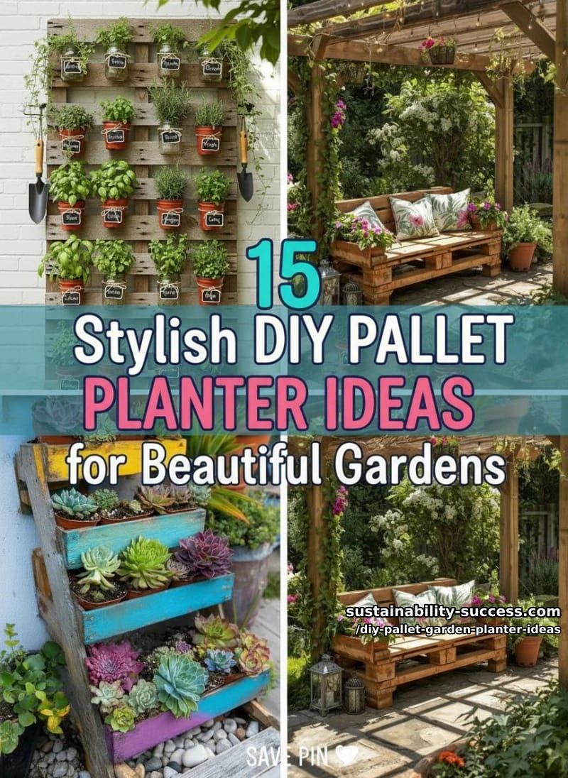 15 Stylish DIY Pallet Planters for Beautiful Outdoor Spaces 46 DIY Pallet Garden Planter Ideas - Collage 45