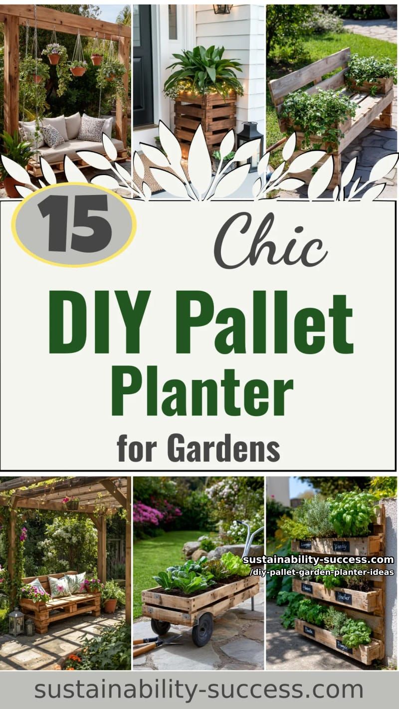 15 Stylish DIY Pallet Planters for Beautiful Outdoor Spaces 51 DIY Pallet Garden Planter Ideas - Collage 50