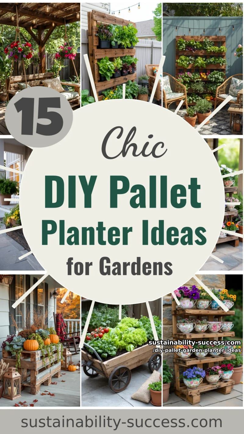 15 Stylish DIY Pallet Planters for Beautiful Outdoor Spaces 54 DIY Pallet Garden Planter Ideas - Collage 53
