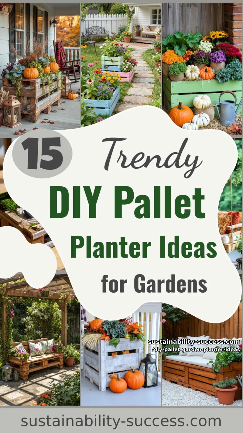 15 Stylish DIY Pallet Planters for Beautiful Outdoor Spaces 56 DIY Pallet Garden Planter Ideas - Collage 55