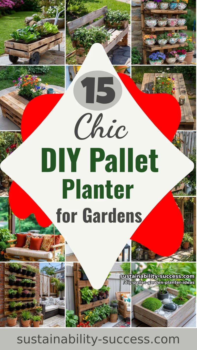15 Stylish DIY Pallet Planters for Beautiful Outdoor Spaces 58 DIY Pallet Garden Planter Ideas - Collage 57