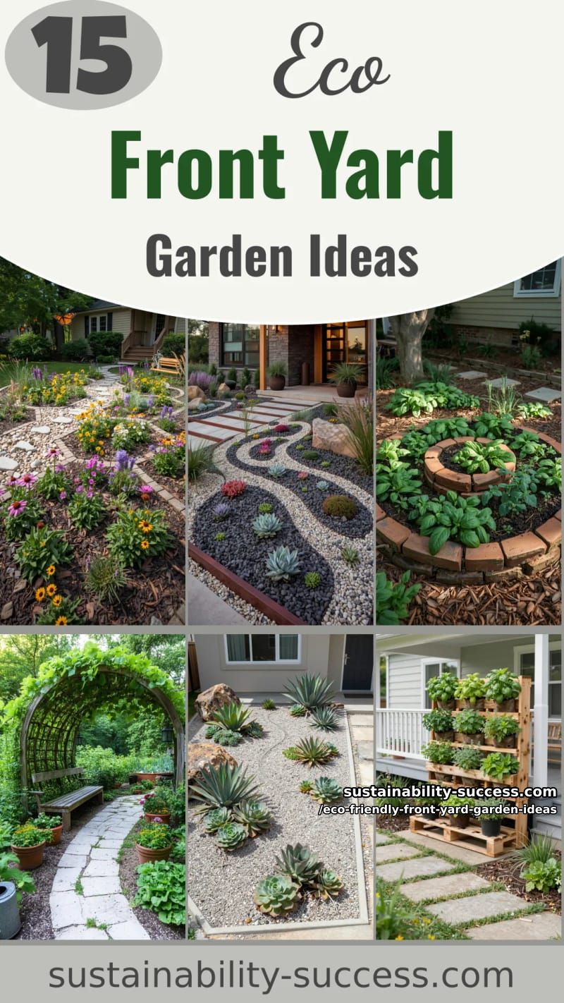 15 Eco-Friendly Front Yard Garden Design Ideas 55 Eco-Friendly Front Yard Garden Ideas - Collage 54