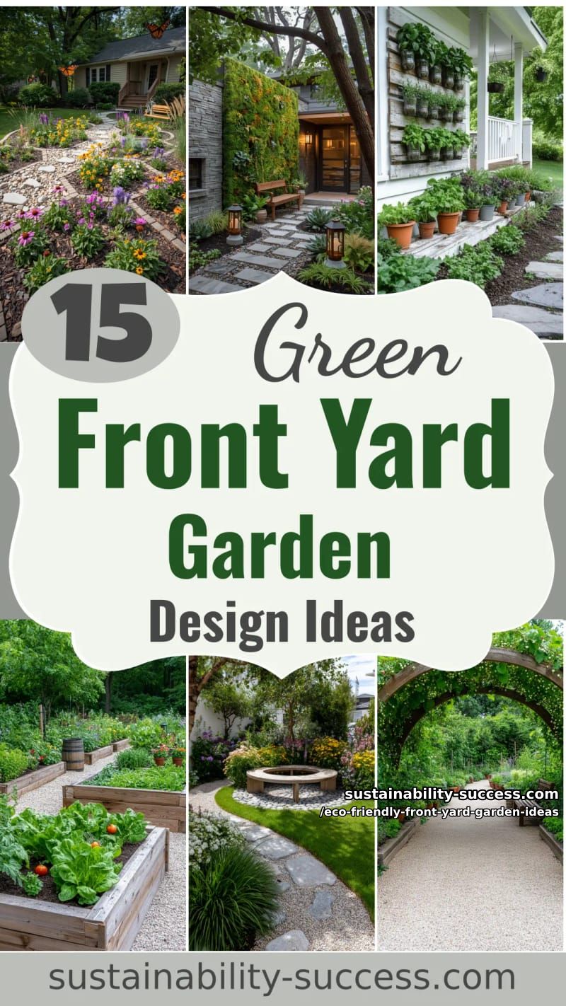 15 Eco-Friendly Front Yard Garden Design Ideas 58 Eco-Friendly Front Yard Garden Ideas - Collage 57