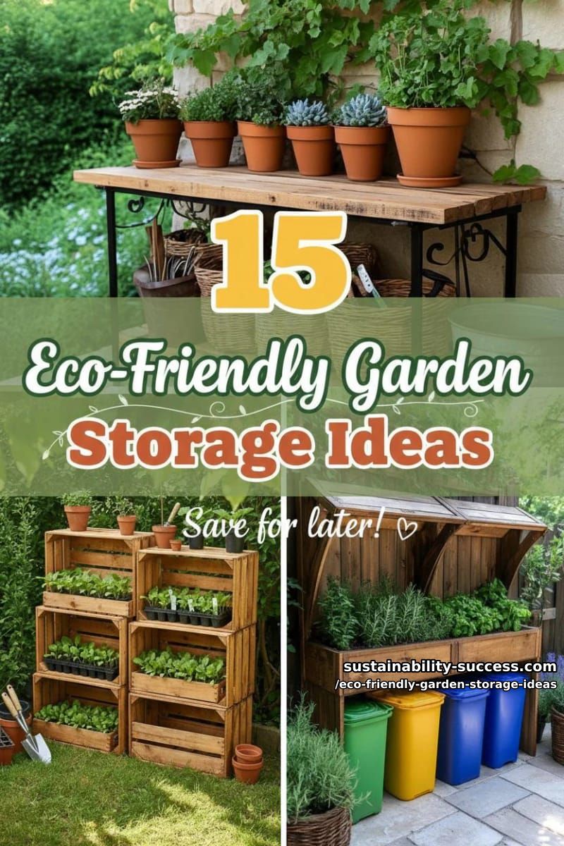 15 Eco-Friendly Garden Storage Ideas for Sustainable Outdoor Spaces 36 Eco-Friendly Garden Storage Ideas - Collage 35