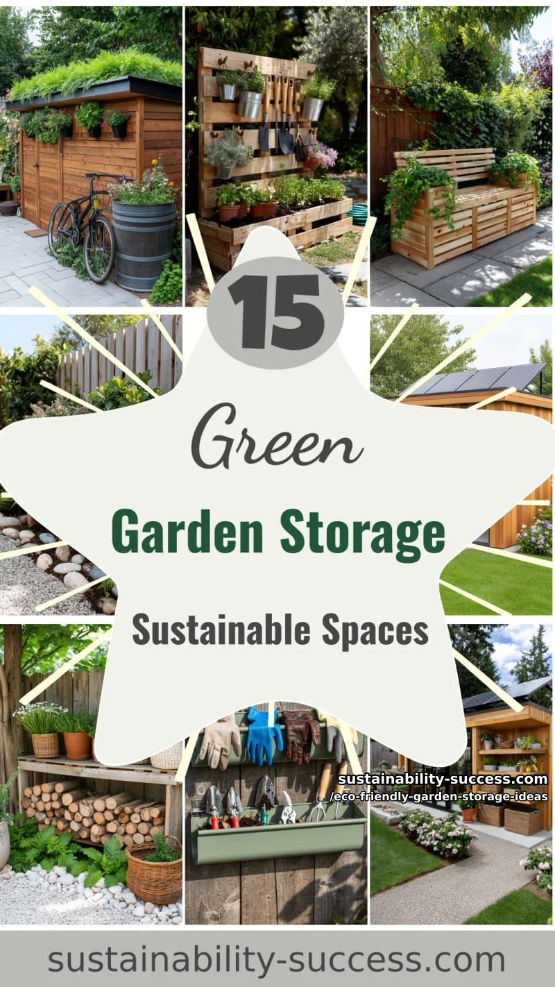 15 Eco-Friendly Garden Storage Ideas for Sustainable Outdoor Spaces 42 Eco-Friendly Garden Storage Ideas - Collage 41