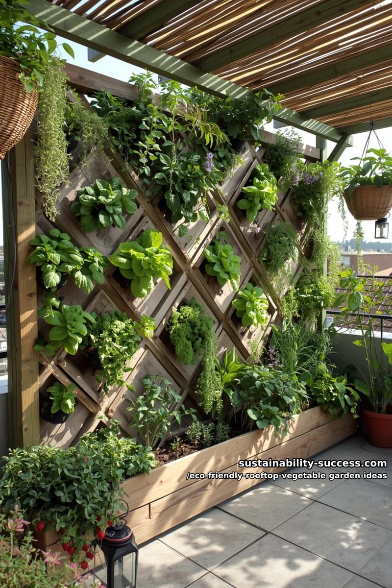 edible green wall featuring lettuce, strawberries, and aromatic herbs 1