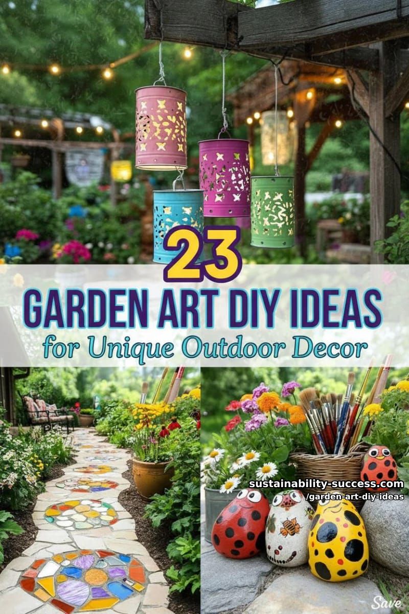 23 Creative Garden Art DIY Ideas for a Unique Outdoor Decor 58 garden art diy ideas - Collage 57