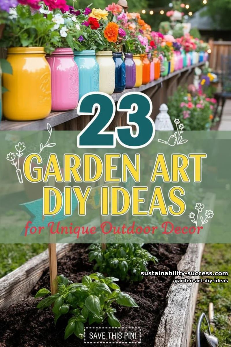 23 Creative Garden Art DIY Ideas for a Unique Outdoor Decor 59 garden art diy ideas - Collage 58
