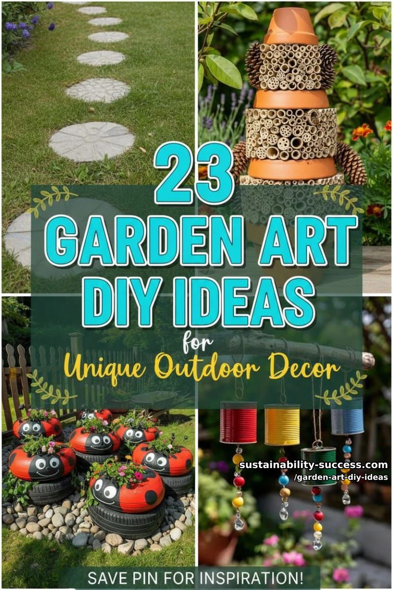 23 Creative Garden Art DIY Ideas for a Unique Outdoor Decor 60 garden art diy ideas - Collage 59