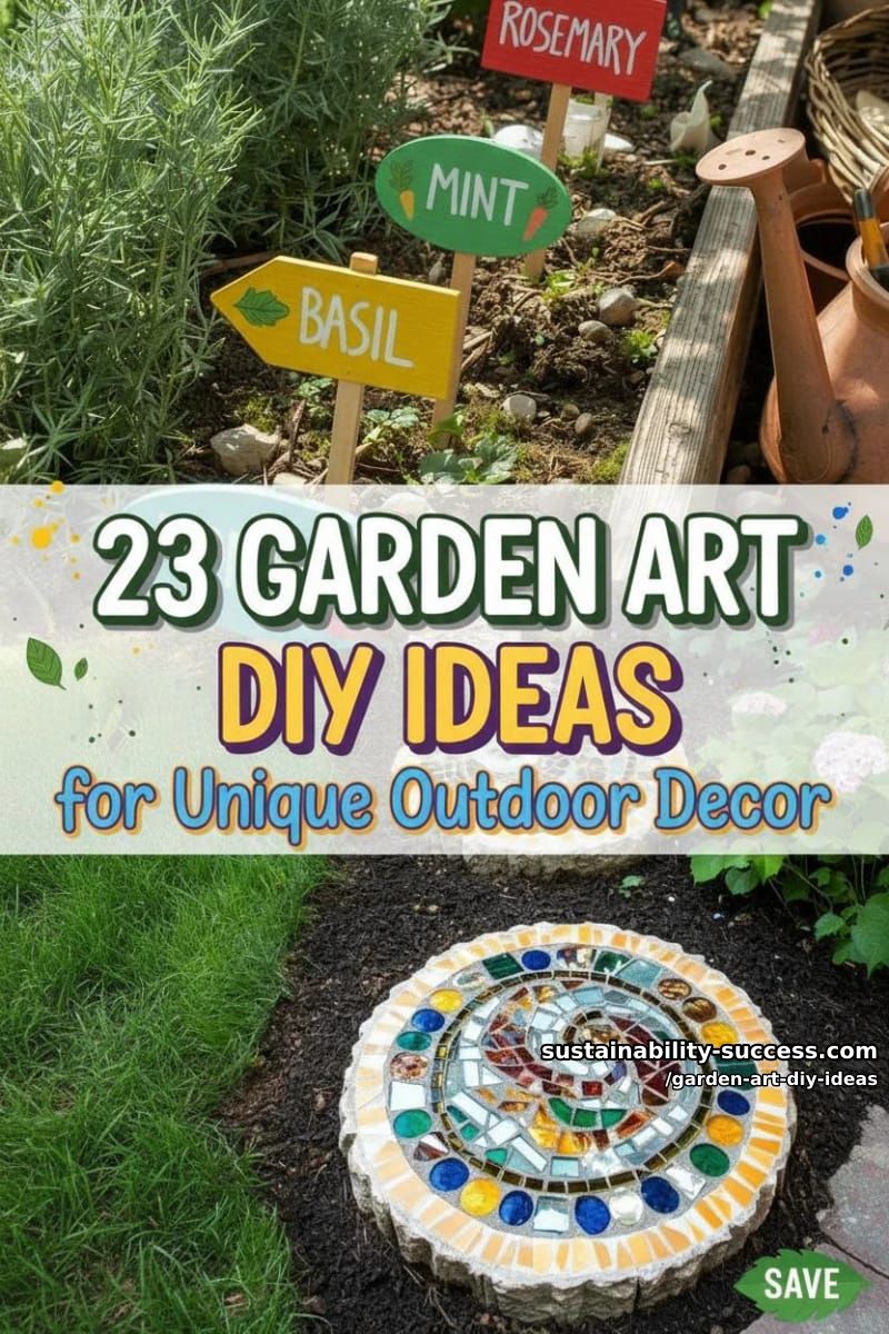 23 Creative Garden Art DIY Ideas for a Unique Outdoor Decor 62 garden art diy ideas - Collage 61