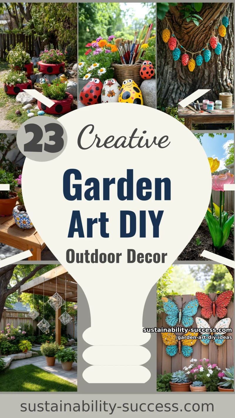 23 Creative Garden Art DIY Ideas for a Unique Outdoor Decor 67 garden art diy ideas - Collage 66