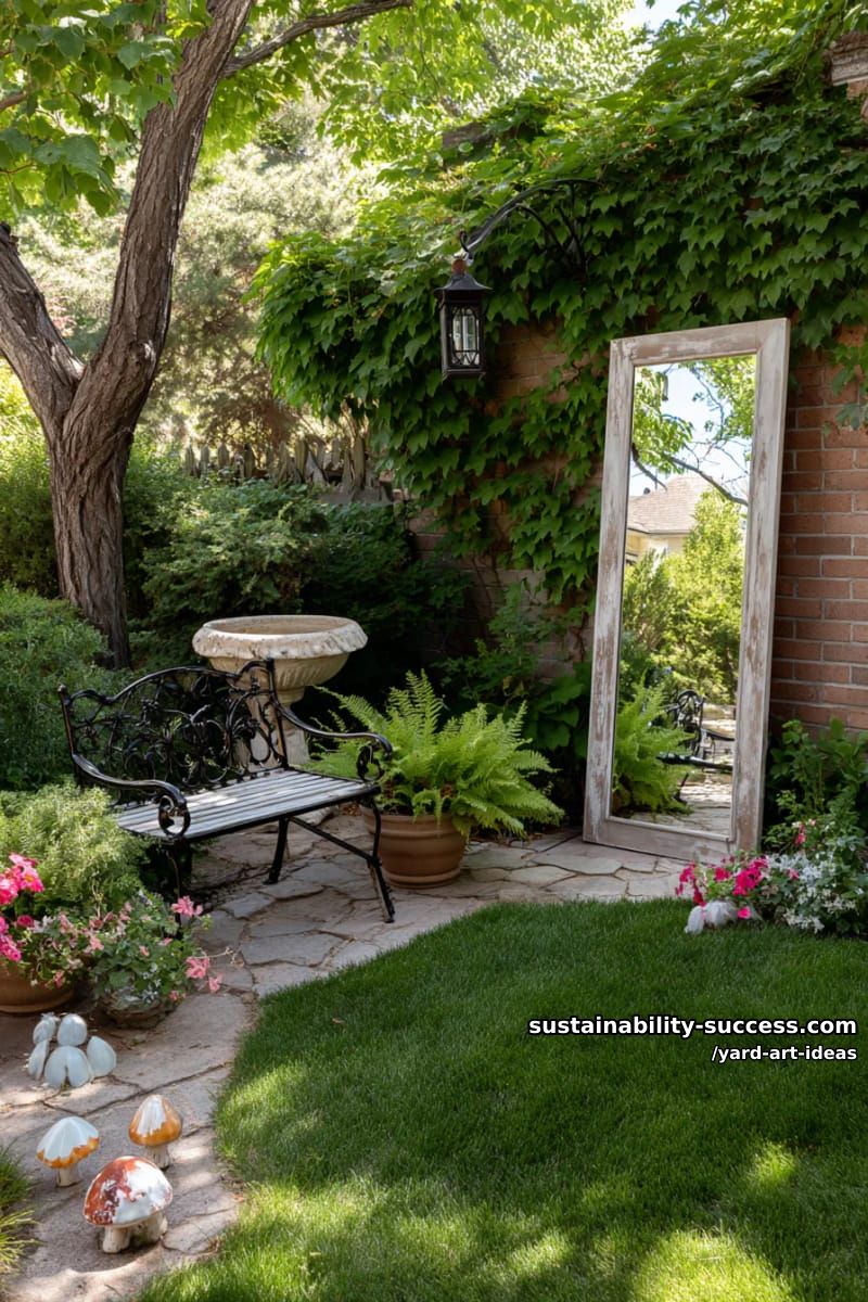 garden mirror installations creating secret optical illusions 1