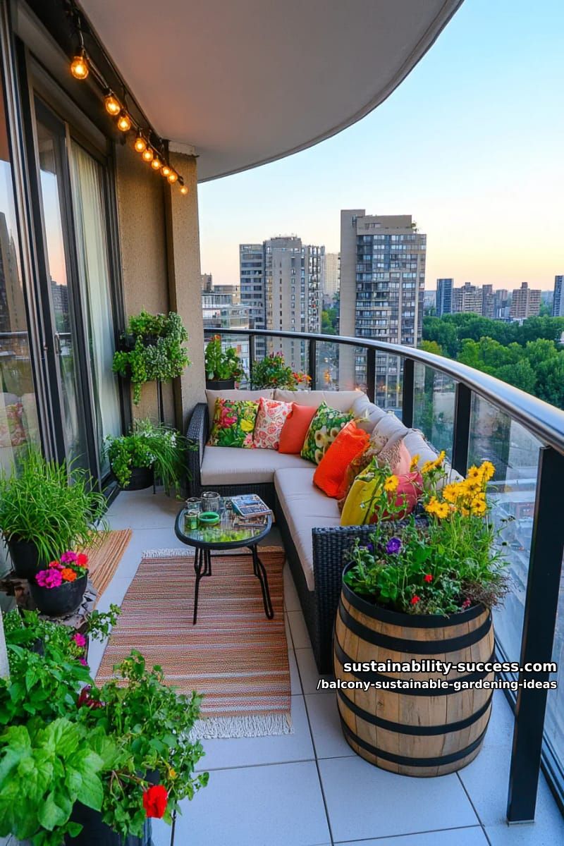 install a rainwater collection system for watering balcony plants 1