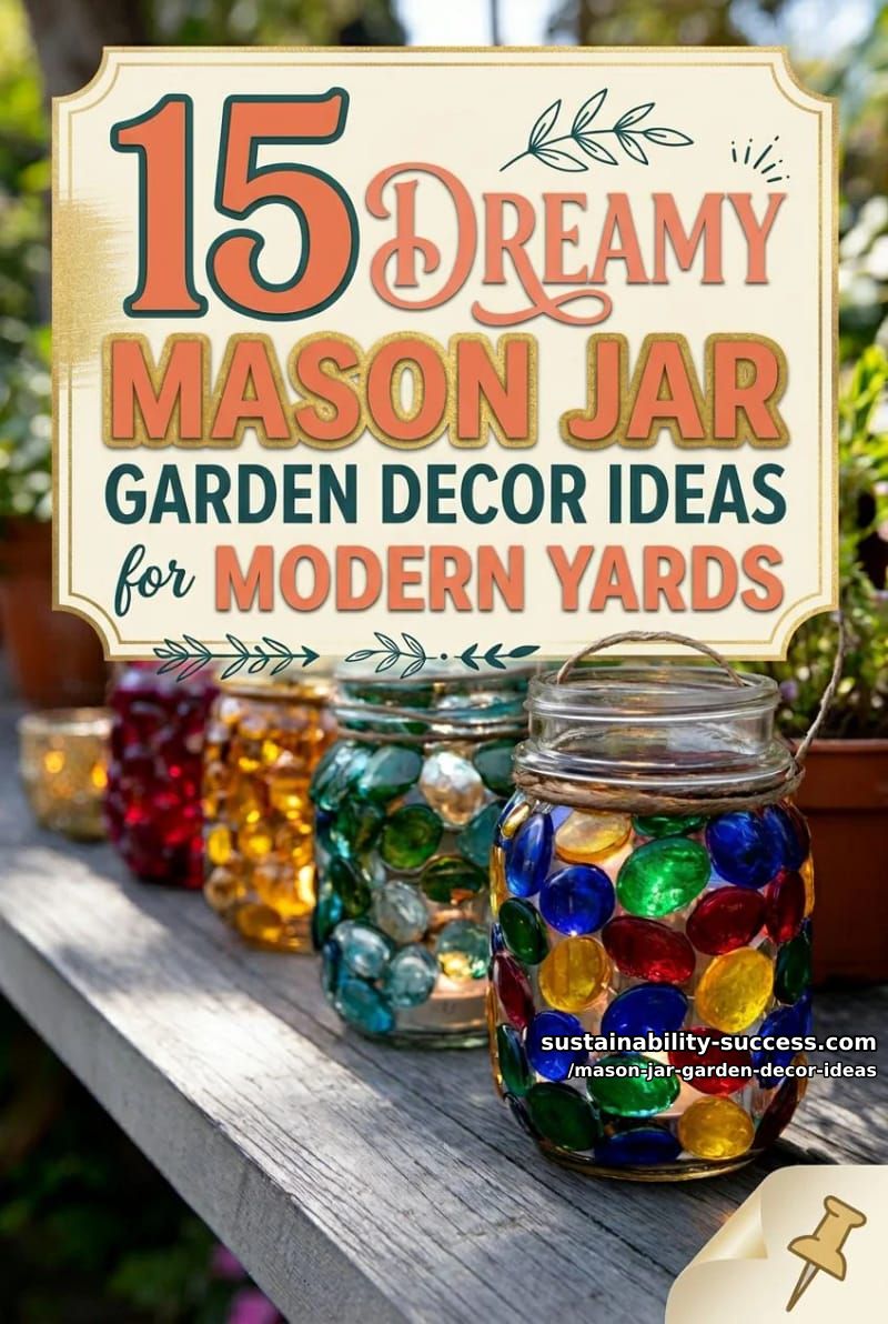 15 Dreamy Mason Jar Garden Decor Ideas for Modern Yards 45 Mason Jar Garden Decor Ideas - Collage 44