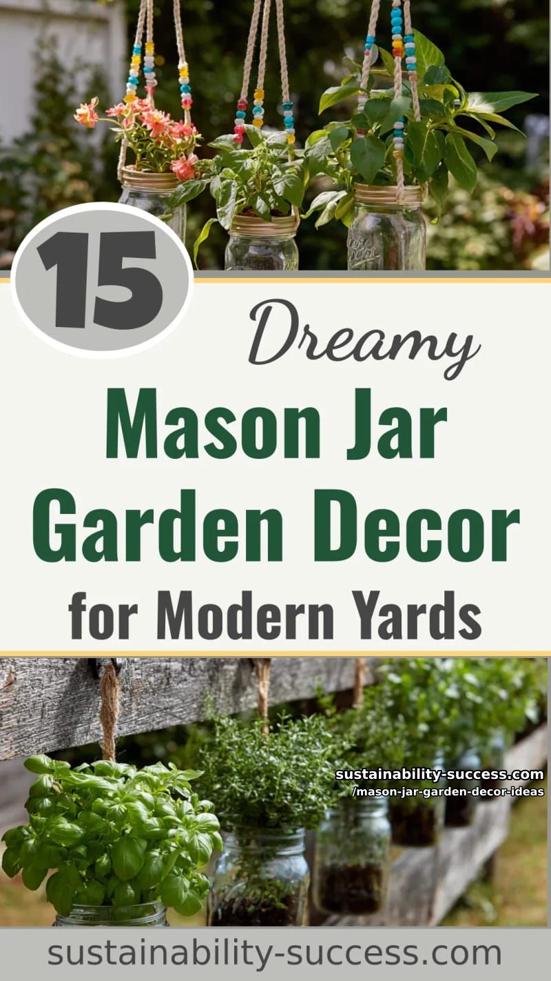 15 Dreamy Mason Jar Garden Decor Ideas for Modern Yards 49 Mason Jar Garden Decor Ideas - Collage 48