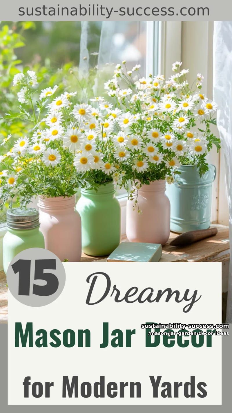 15 Dreamy Mason Jar Garden Decor Ideas for Modern Yards 51 Mason Jar Garden Decor Ideas - Collage 50