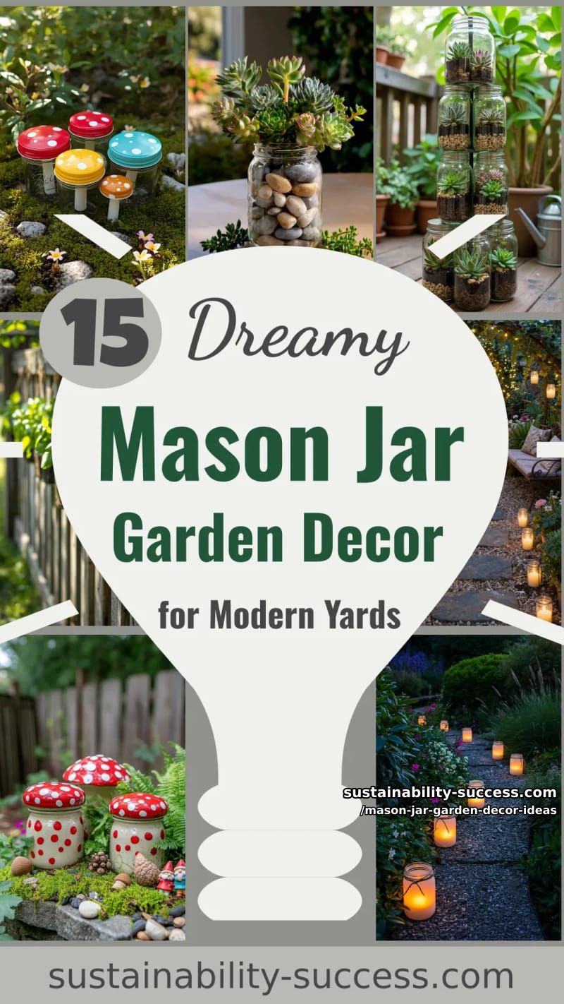 15 Dreamy Mason Jar Garden Decor Ideas for Modern Yards 53 Mason Jar Garden Decor Ideas - Collage 52