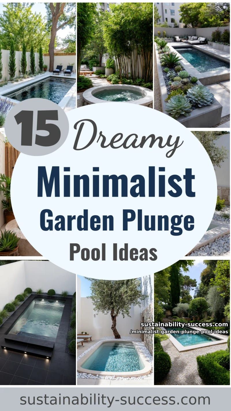 15 Dreamy Minimalist Garden Plunge Pool Ideas You'll Love 41 Minimalist Garden Plunge Pool Ideas - Collage 40