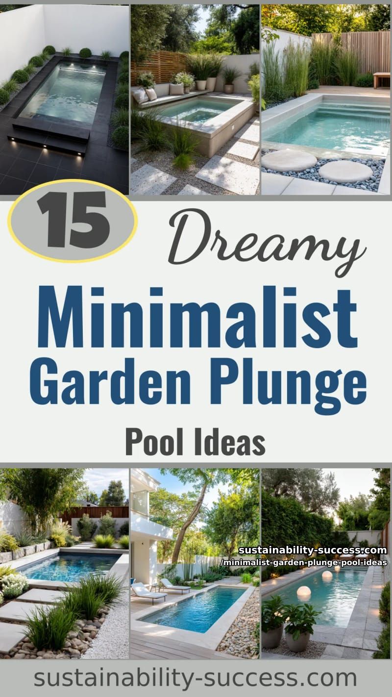 15 Dreamy Minimalist Garden Plunge Pool Ideas You'll Love 43 Minimalist Garden Plunge Pool Ideas - Collage 42