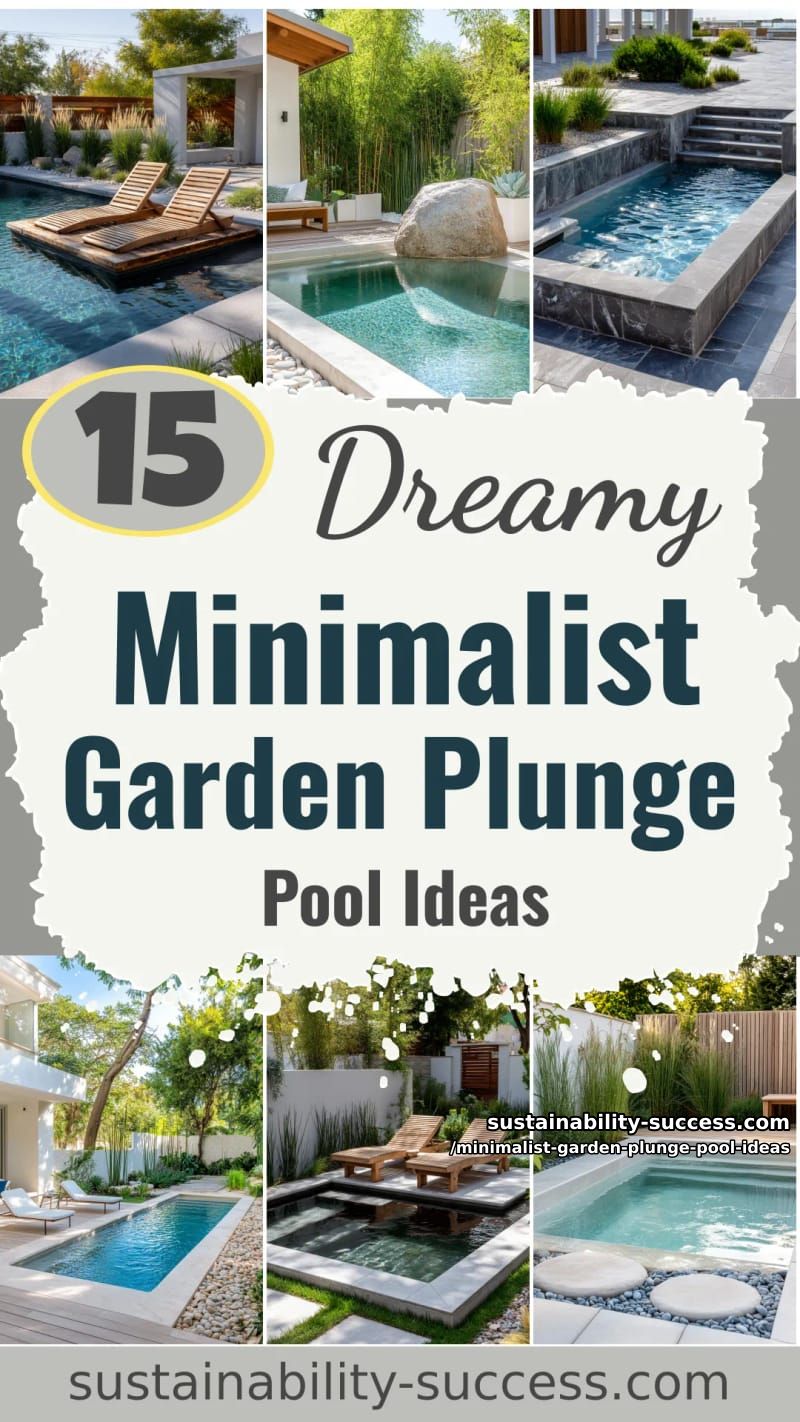 15 Dreamy Minimalist Garden Plunge Pool Ideas You'll Love 44 Minimalist Garden Plunge Pool Ideas - Collage 43