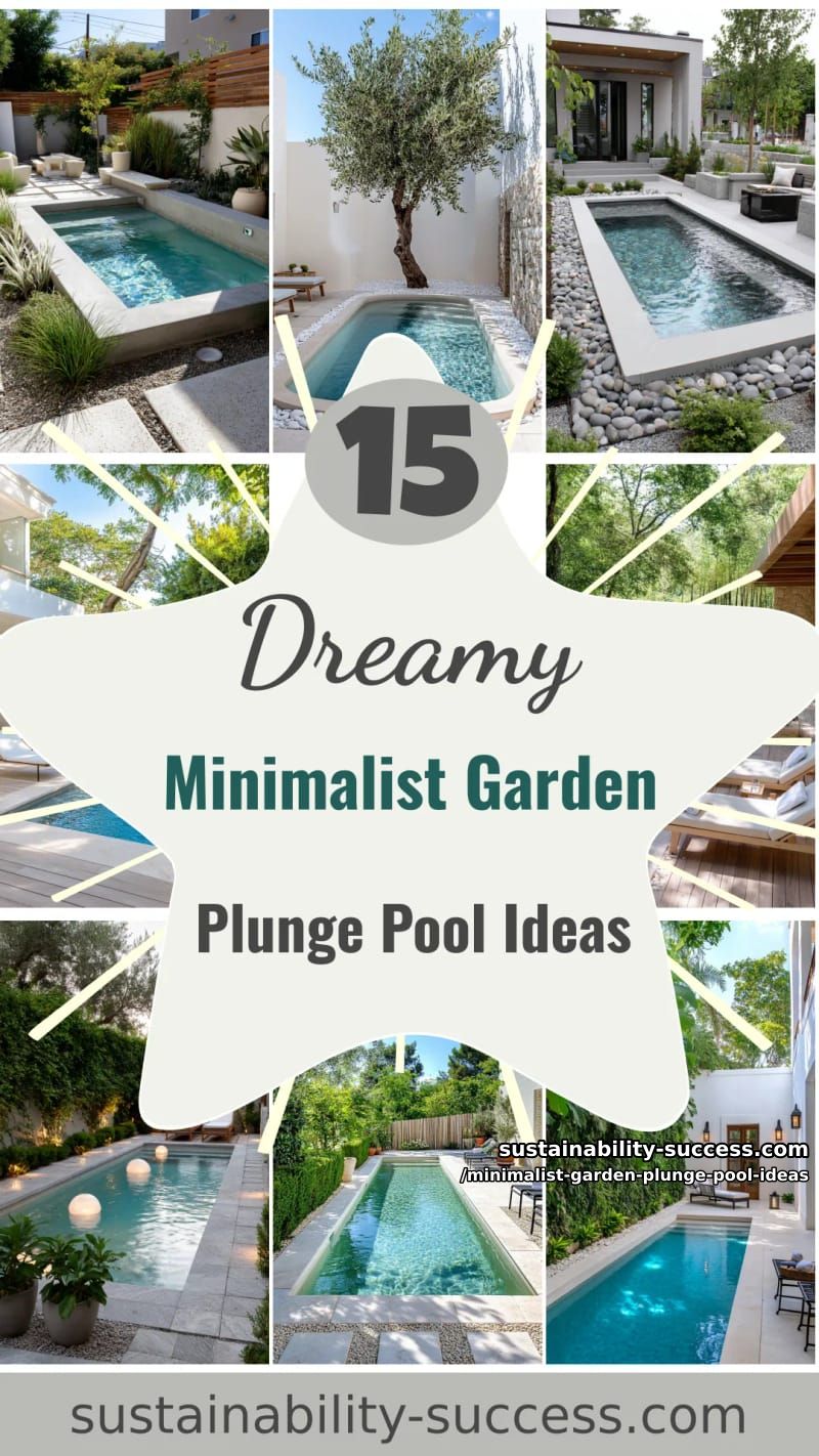 15 Dreamy Minimalist Garden Plunge Pool Ideas You'll Love 46 Minimalist Garden Plunge Pool Ideas - Collage 45