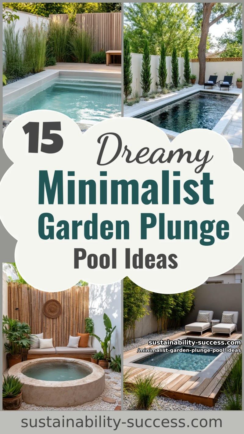 15 Dreamy Minimalist Garden Plunge Pool Ideas You'll Love 47 Minimalist Garden Plunge Pool Ideas - Collage 46
