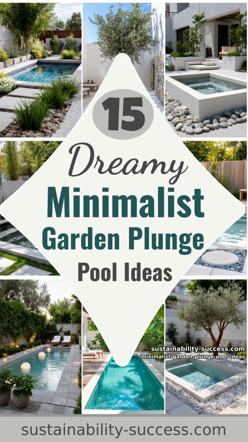 15 Dreamy Minimalist Garden Plunge Pool Ideas You'll Love 49 Minimalist Garden Plunge Pool Ideas - Collage 48