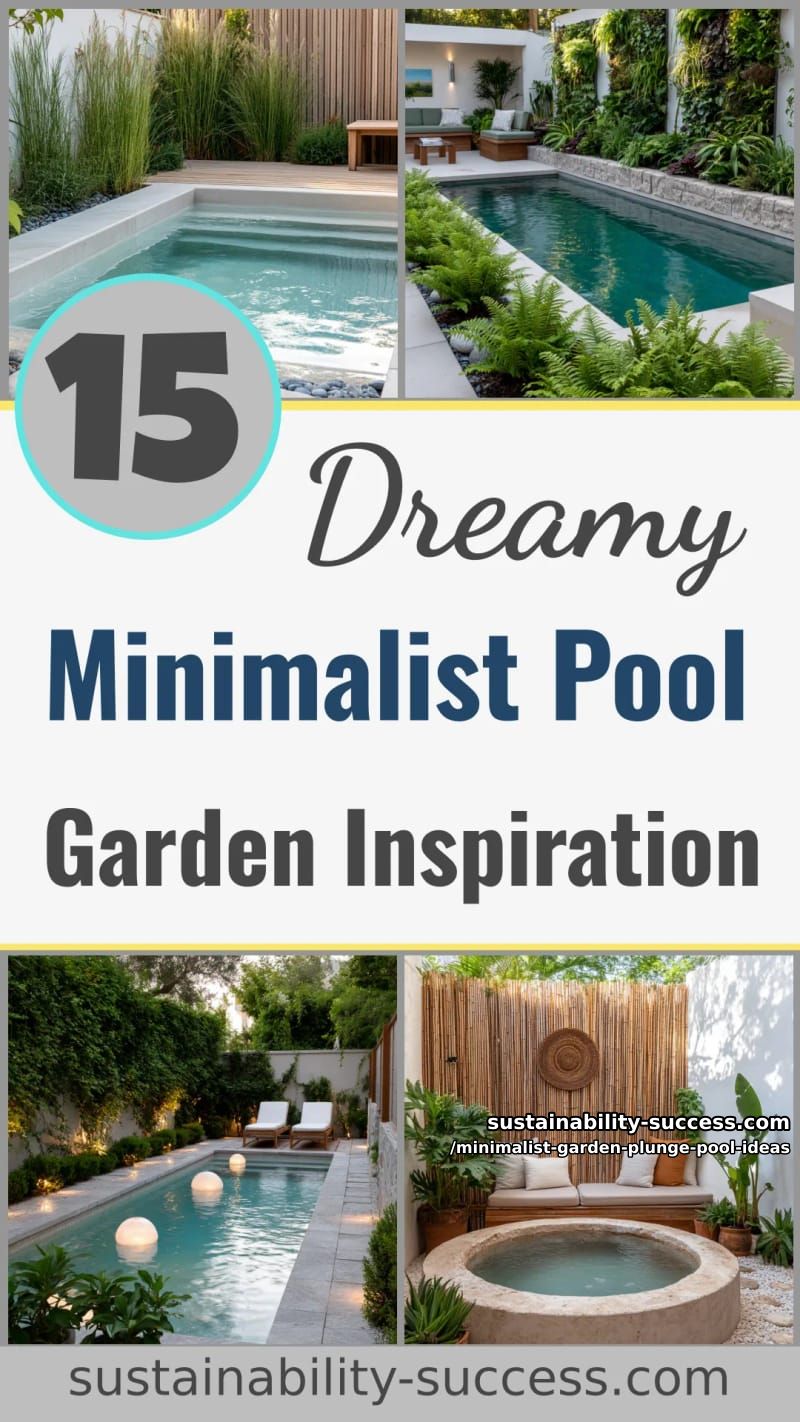 15 Dreamy Minimalist Garden Plunge Pool Ideas You'll Love 50 Minimalist Garden Plunge Pool Ideas - Collage 49