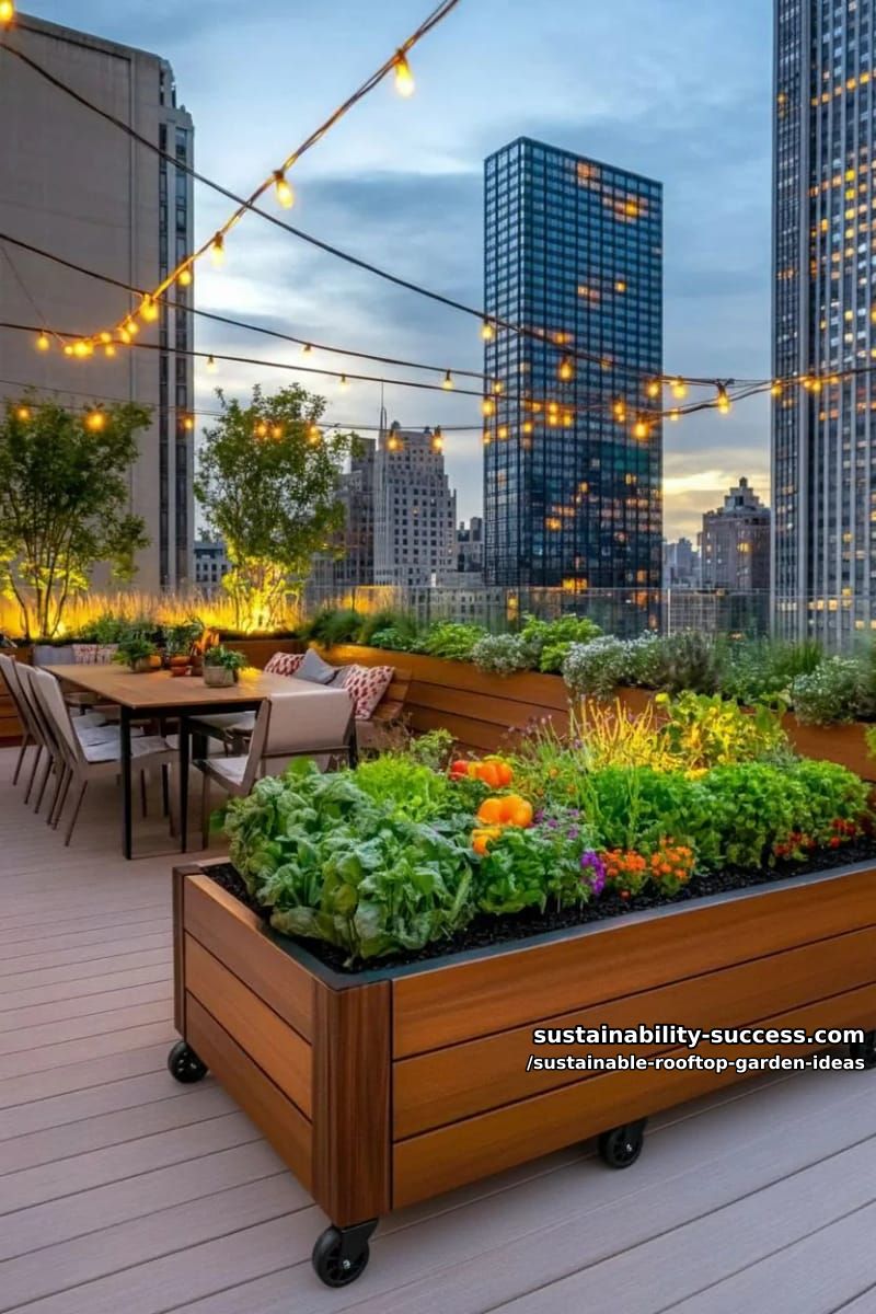 modular planter boxes with built-in composting for kitchen scraps 1