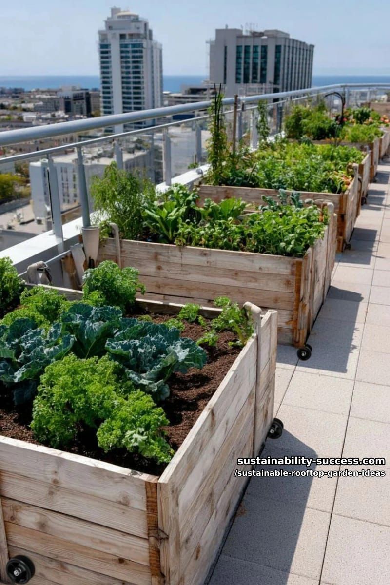 modular planter boxes with built-in composting for kitchen scraps 1