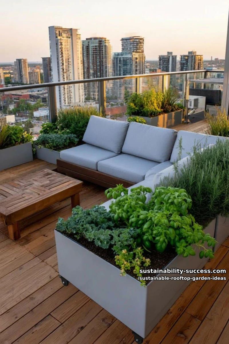 modular planter boxes with built-in composting for kitchen scraps 1