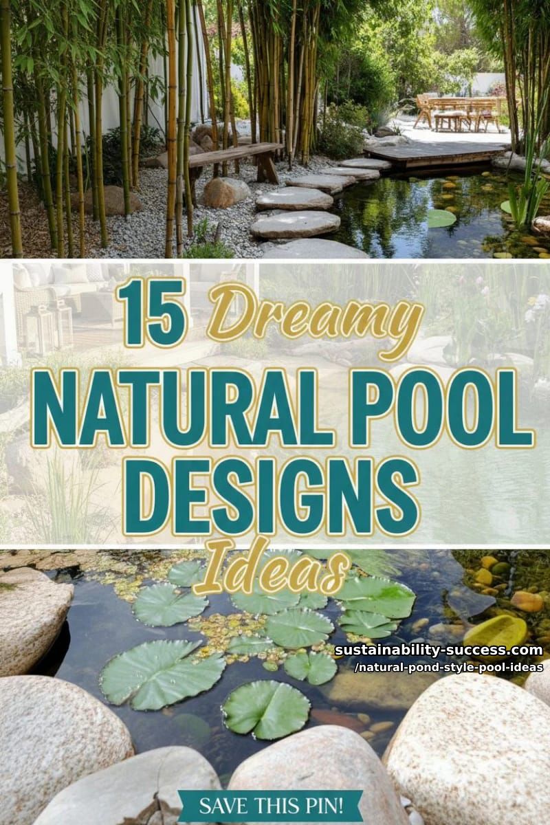 15 Dreamy Natural Pool Designs for Modern Outdoor Spaces 38 Natural Pond Style Pool Ideas - Collage 37