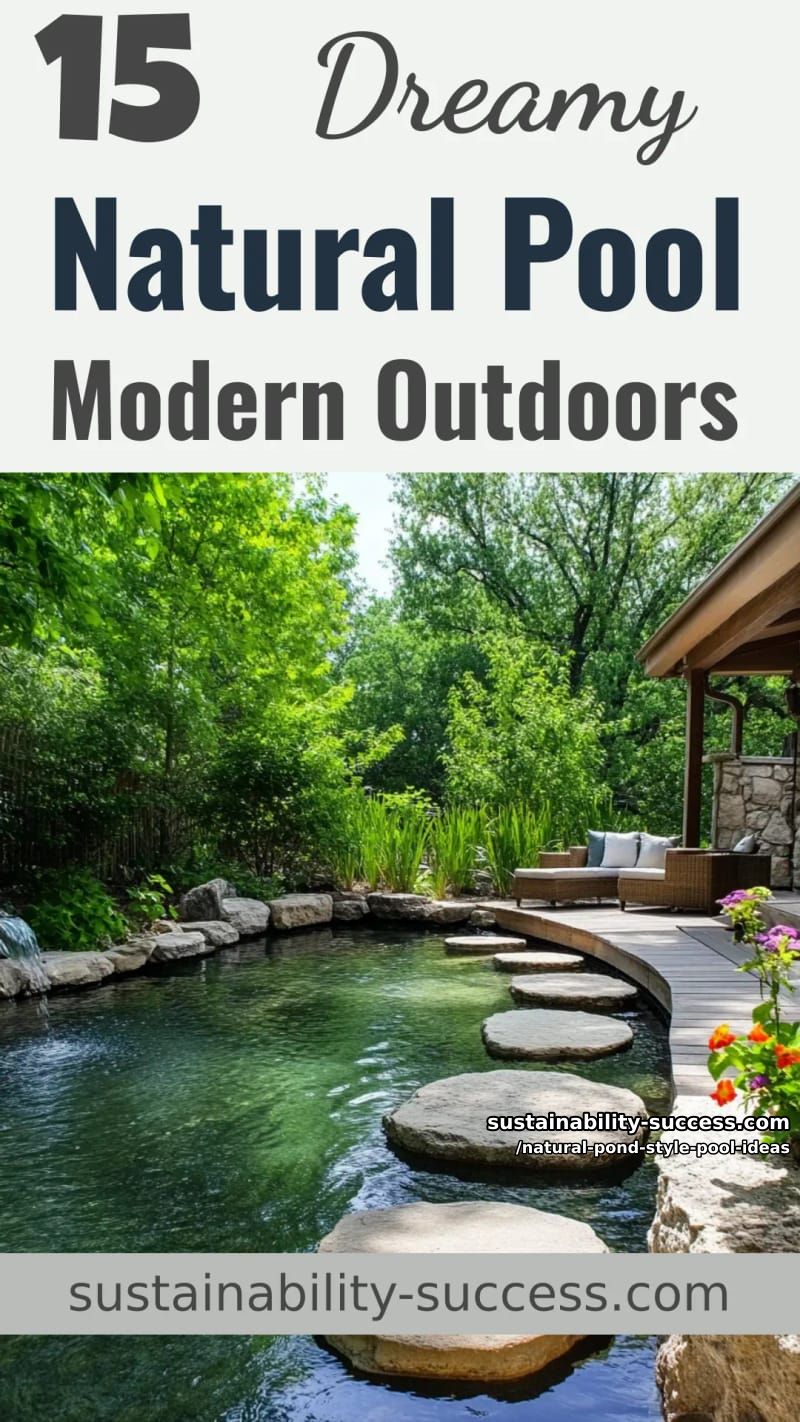 15 Dreamy Natural Pool Designs for Modern Outdoor Spaces 47 Natural Pond Style Pool Ideas - Collage 46