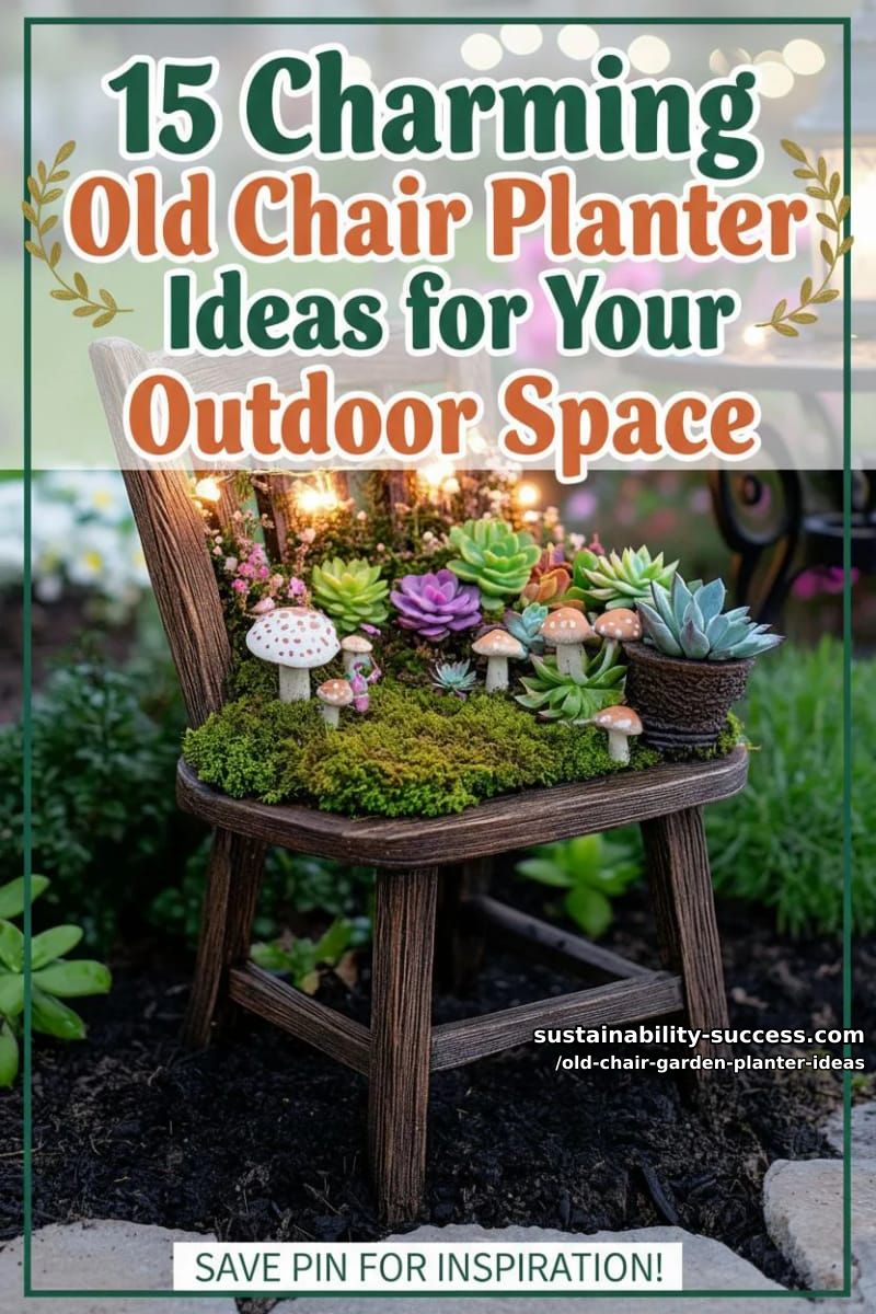 15 Charming Old Chair Planter Ideas for Your Outdoor Space 39 Old Chair Garden Planter Ideas - Collage 38