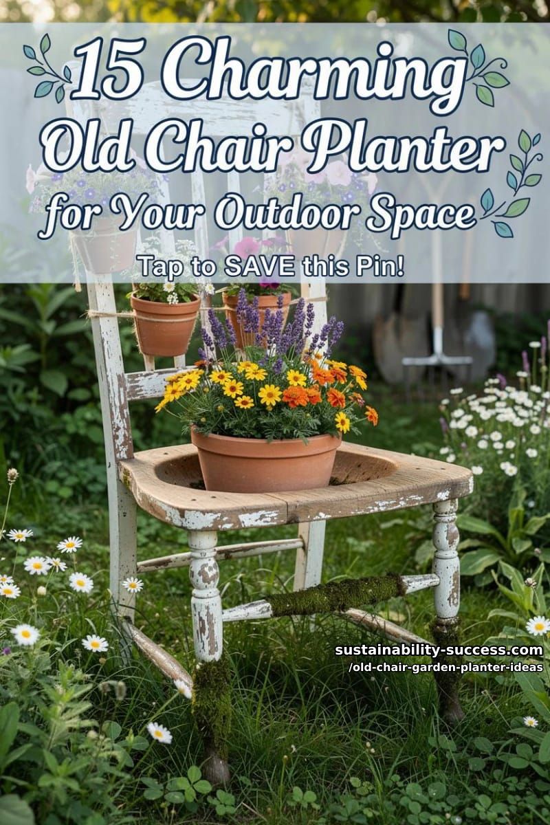 15 Charming Old Chair Planter Ideas for Your Outdoor Space 43 Old Chair Garden Planter Ideas - Collage 42
