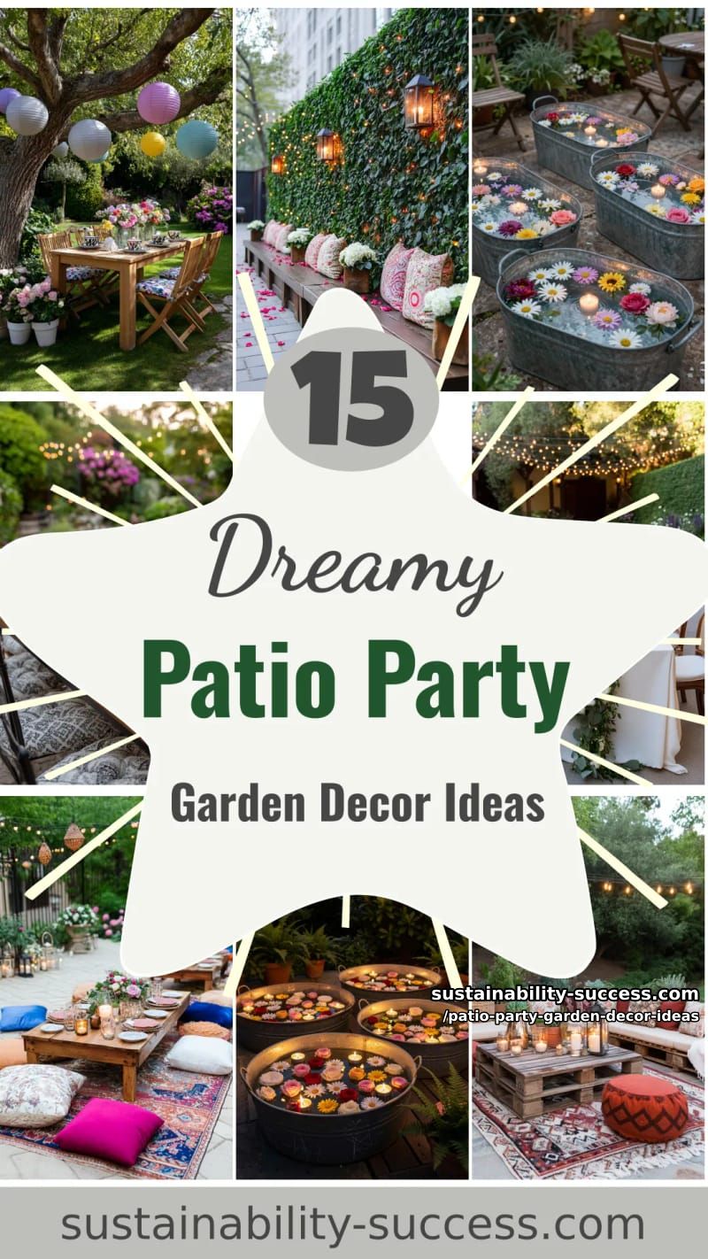 15 Dreamy Patio Party Garden Decor Ideas to Try This Season 45 Patio Party Garden Decor Ideas - Collage 44