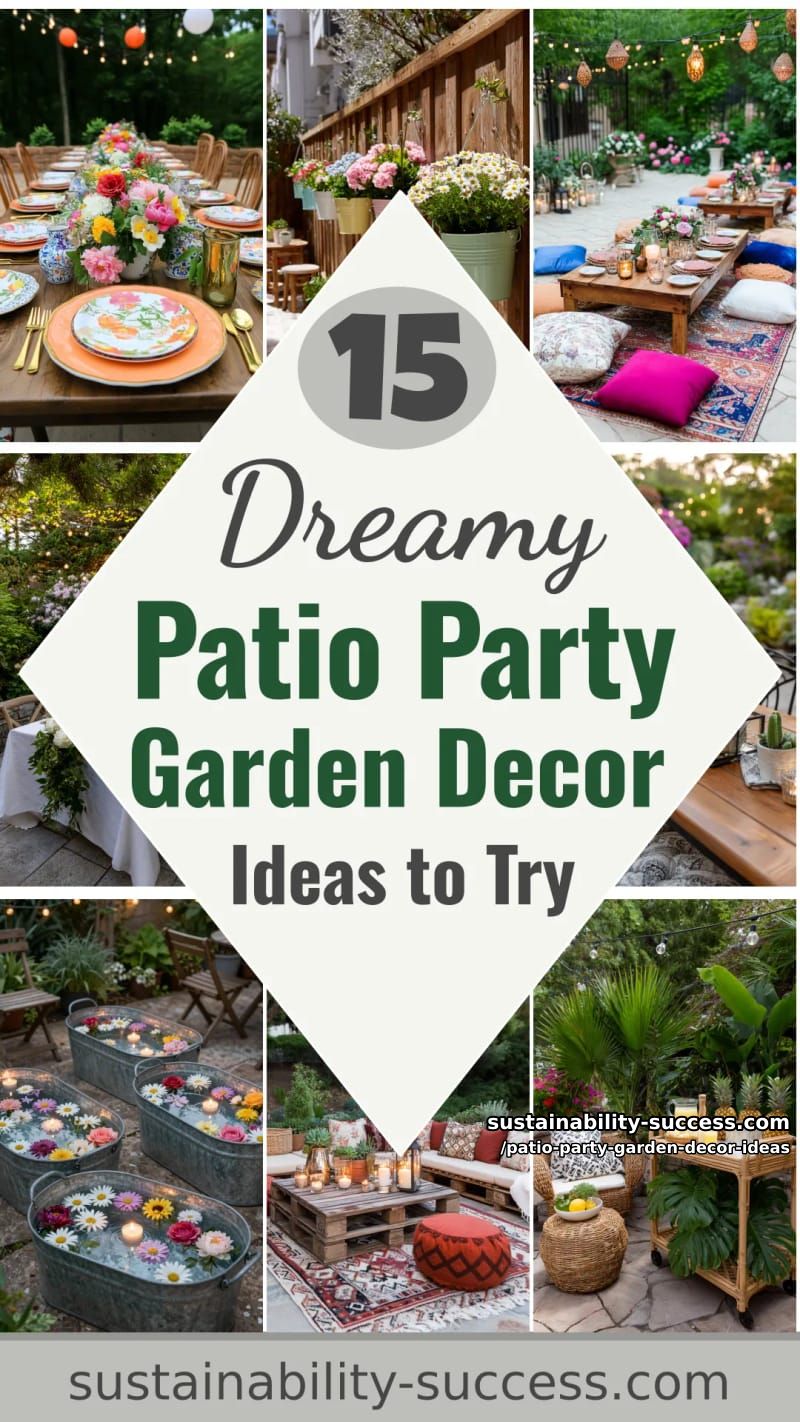15 Dreamy Patio Party Garden Decor Ideas to Try This Season 46 Patio Party Garden Decor Ideas - Collage 45