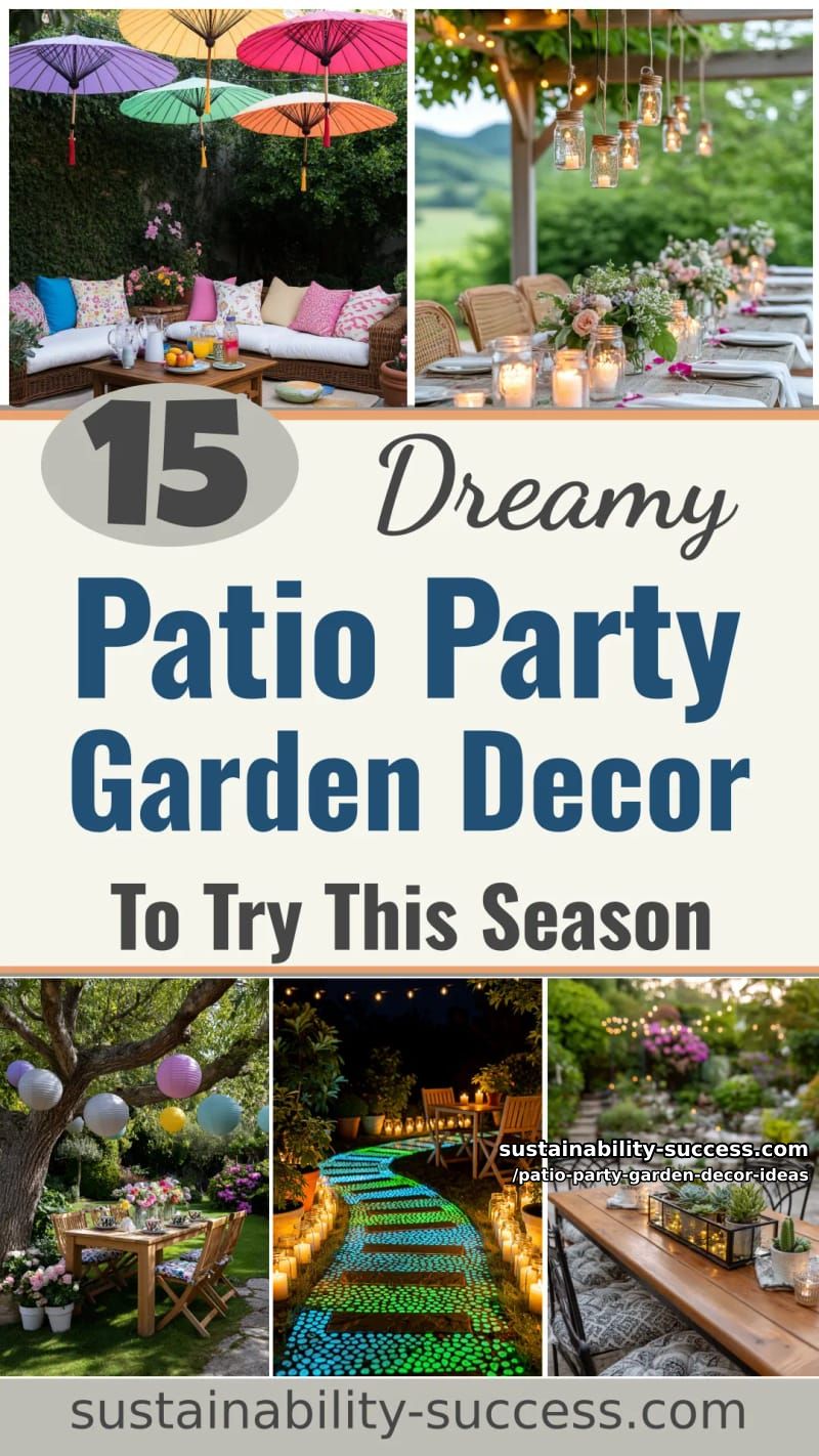 15 Dreamy Patio Party Garden Decor Ideas to Try This Season 48 Patio Party Garden Decor Ideas - Collage 47