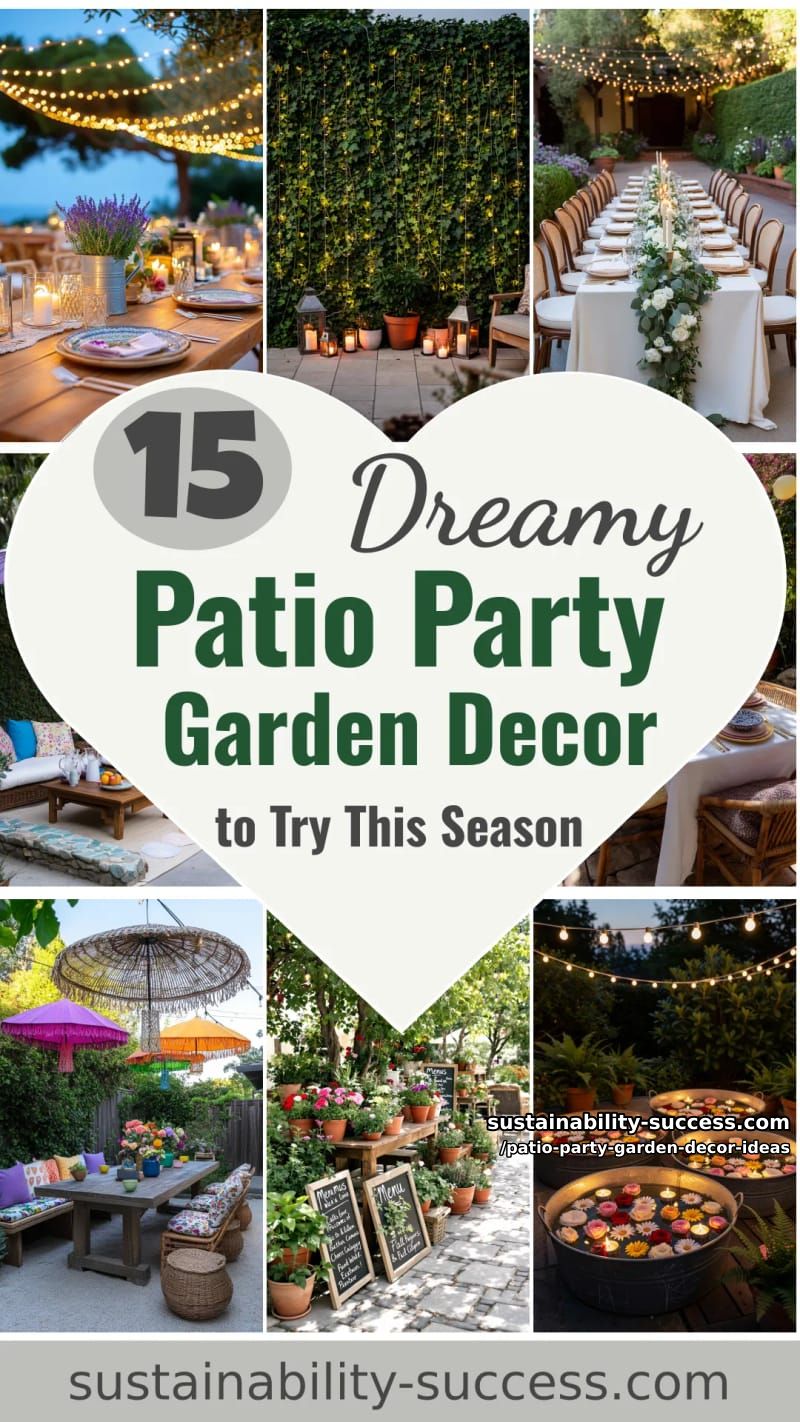 15 Dreamy Patio Party Garden Decor Ideas to Try This Season 54 Patio Party Garden Decor Ideas - Collage 53