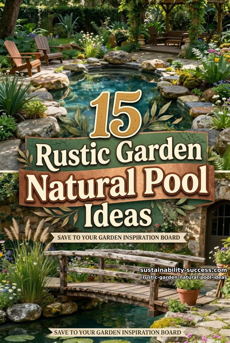 15 Rustic Garden Natural Pool Ideas for a Serene Outdoor Escape 38 Rustic Garden Natural Pool Ideas - Collage 37