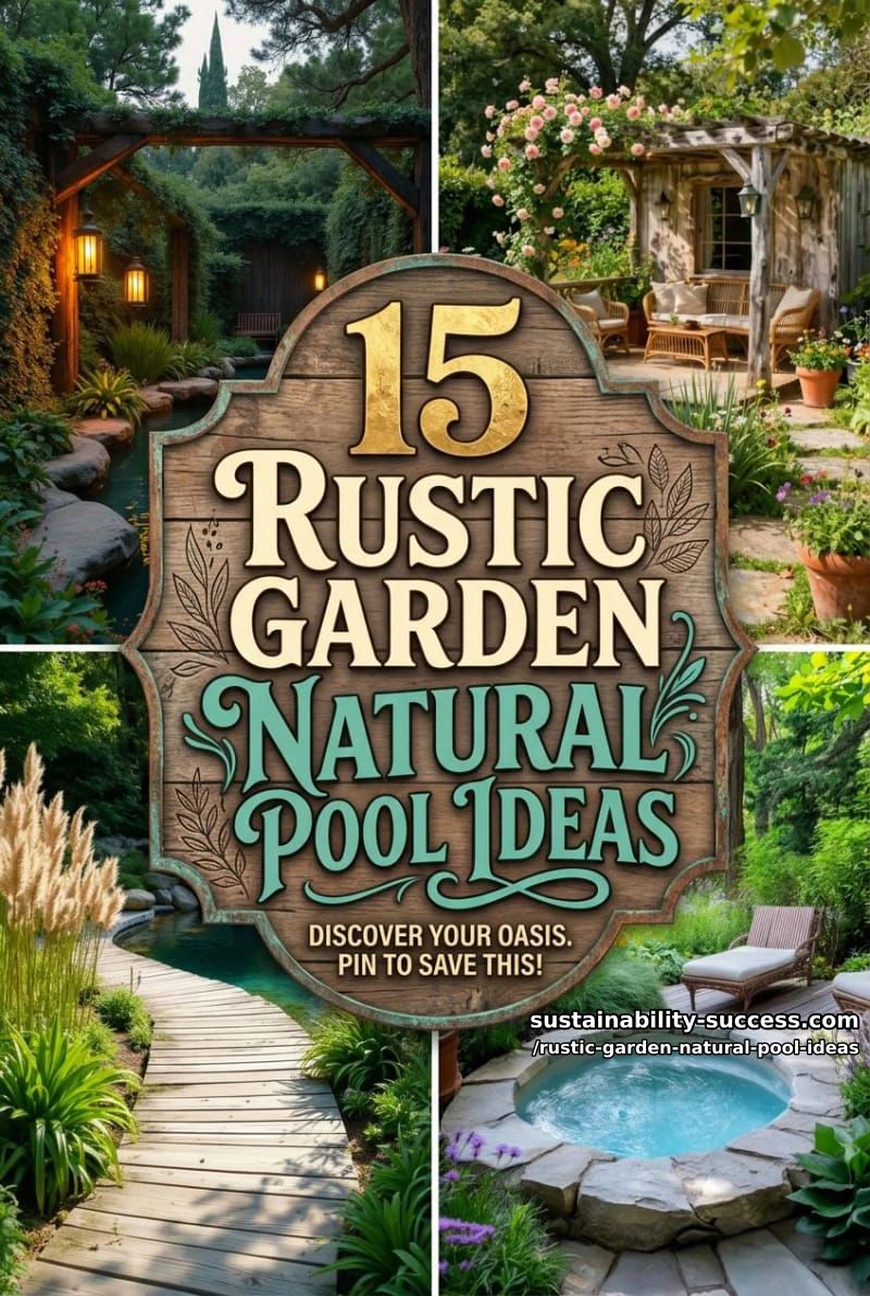 15 Rustic Garden Natural Pool Ideas for a Serene Outdoor Escape 39 Rustic Garden Natural Pool Ideas - Collage 38