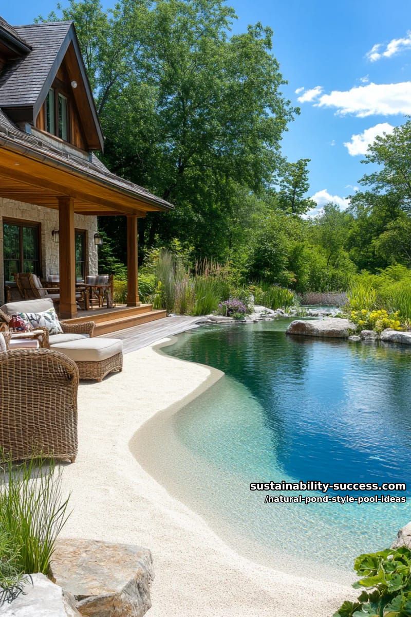 sand-bottom pool mimicking tranquil lake shorelines for barefoot wading 1