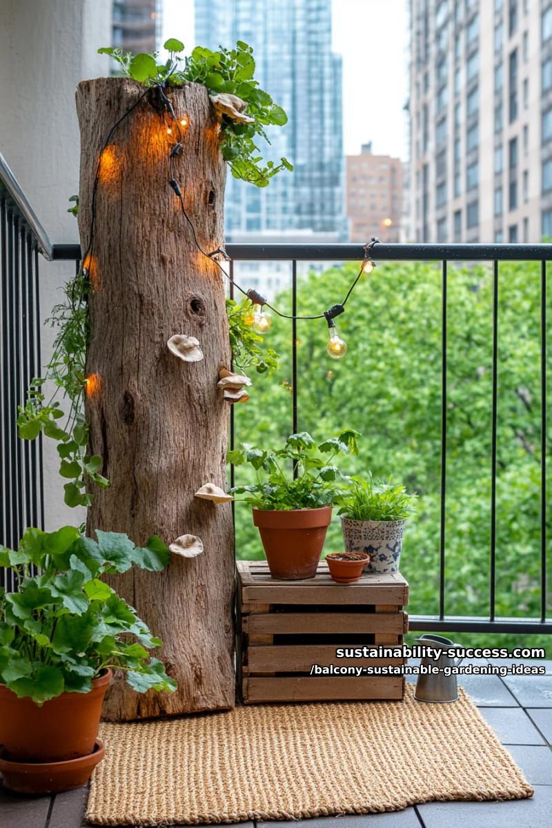 set up an urban mushroom log corner for homegrown fungi 1