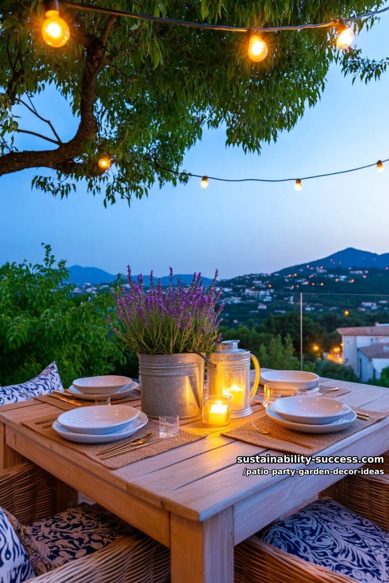 string lights draped overhead, creating a magical fairy canopy under the night sky 1