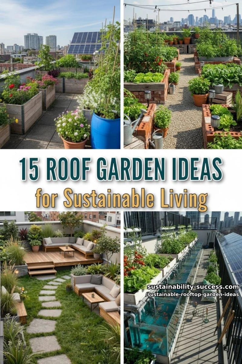 15 Rooftop Garden Ideas for Sustainable Living 40 Sustainable Rooftop Garden Ideas - Collage 39